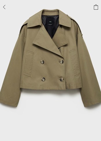 Mango çift düğmeli kısa trençkot /xs.s beden mevcuttur - Görsel 5