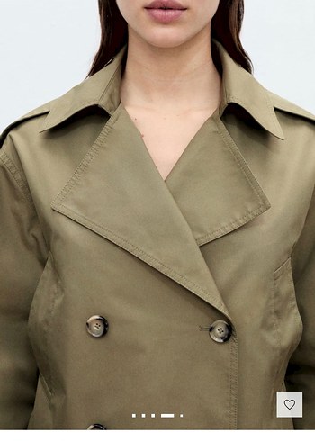 Mango çift düğmeli kısa trençkot /xs.s beden mevcuttur - Görsel 3