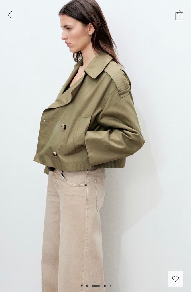 Mango çift düğmeli kısa trençkot /xs.s beden mevcuttur - Görsel 4