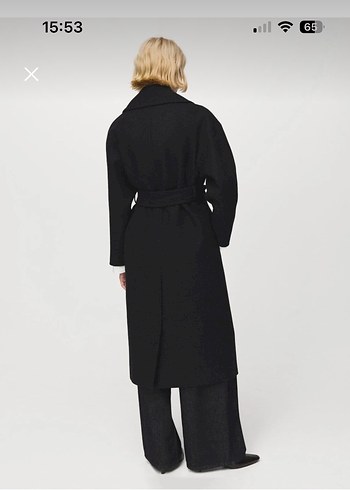 Mango kemerli. Mentego  yünlü palto - Görsel 3