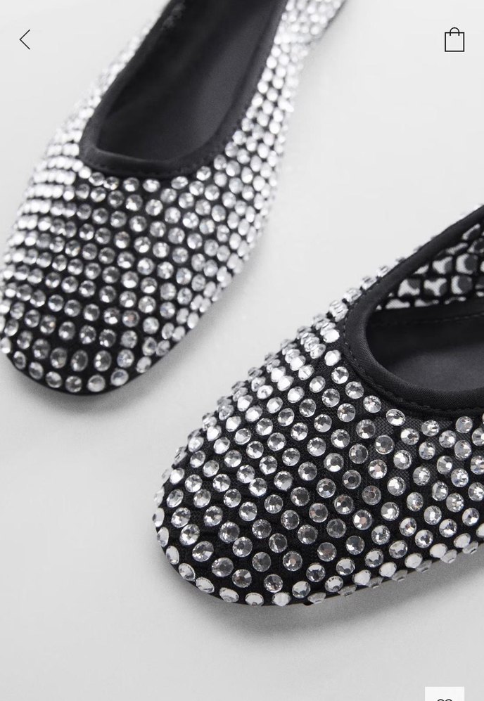 Mango strass taşlı babet - Görsel 2