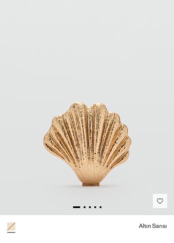 Mango Altın Renkli Zincir Detaylı Kadın Clutch Çanta - Görsel 2