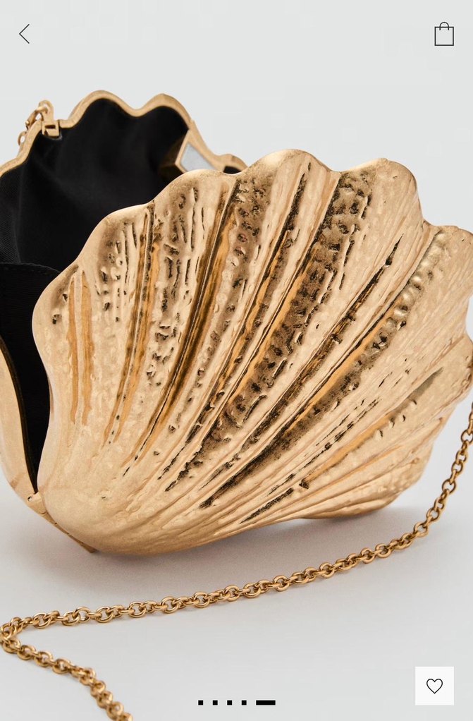 Mango Altın Renkli Zincir Detaylı Kadın Clutch Çanta - Görsel 5