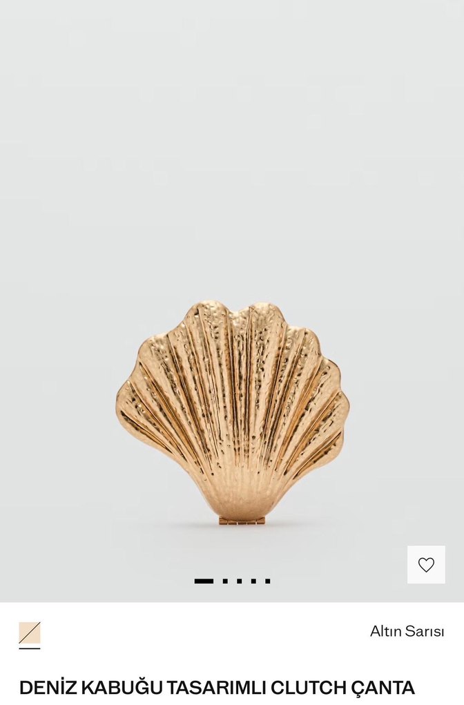 Mango Altın Renkli Zincir Detaylı Kadın Clutch Çanta - Görsel 2