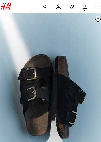 H&M süet sandalet / - Görsel 4