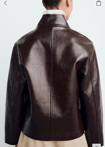 Mango perkins yaka dokulu ceket - Görsel 2