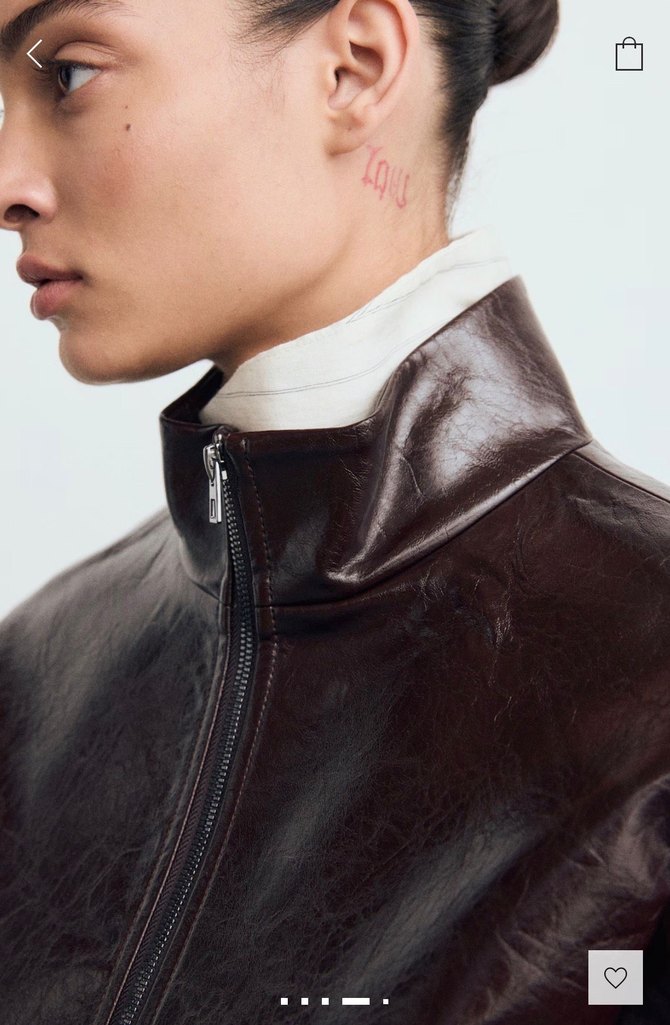 Mango perkins yaka dokulu ceket - Görsel 4