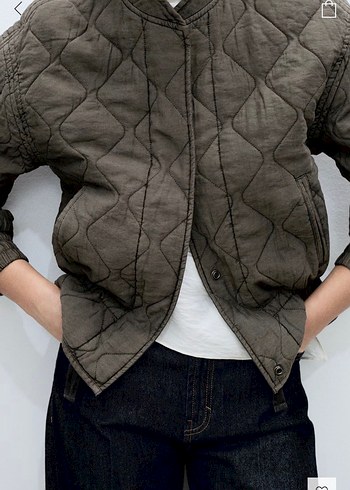 Mango kapitone bomber ceket - Görsel 5