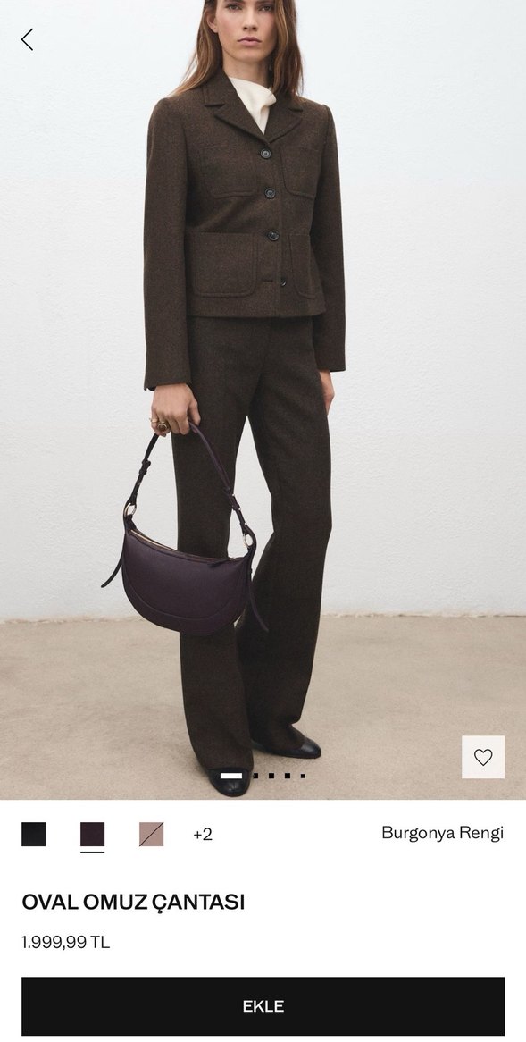 Mango çanta burgonya  rengi - Görsel 4