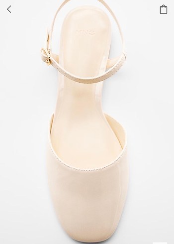 Mango rugan görünümlü arkası açık ayakkabı - Görsel 4