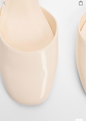 Mango rugan görünümlü arkası açık ayakkabı - Görsel 2