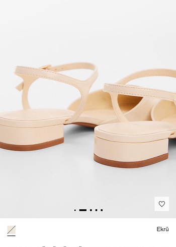 Mango rugan görünümlü arkası açık ayakkabı - Görsel 3