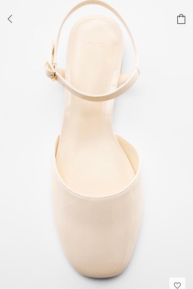 Mango rugan görünümlü arkası açık ayakkabı - Görsel 4