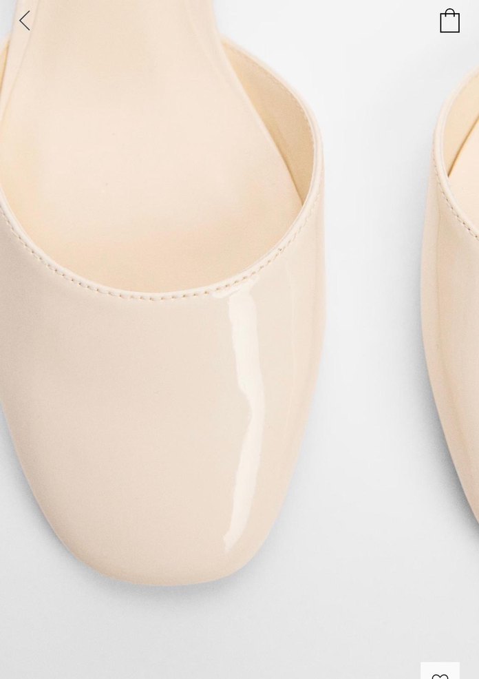 Mango rugan görünümlü arkası açık ayakkabı - Görsel 2