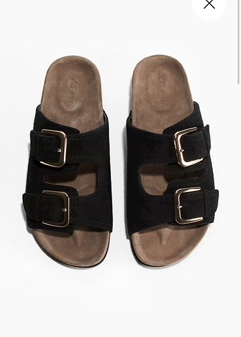 H&M Süet Tokalı Kadın Terlik - Görsel 2