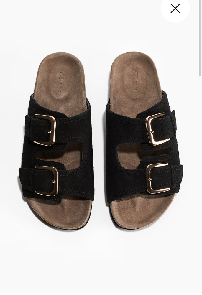 H&M Süet Tokalı Kadın Terlik - Görsel 2