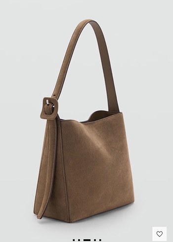 Mango kahverengi askılı çanta - Görsel 2