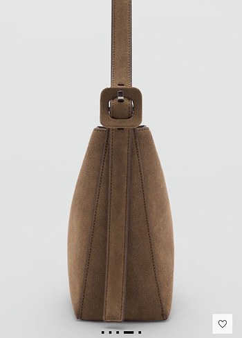 Mango kahverengi askılı çanta - Görsel 4