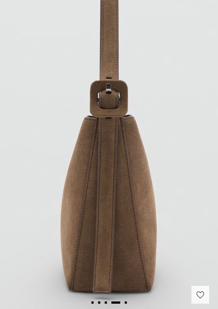 Mango kahverengi askılı çanta - Görsel 4