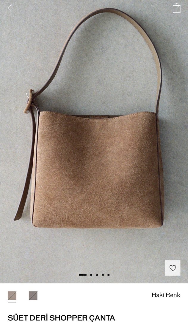 Mango kahverengi askılı çanta - Görsel 3