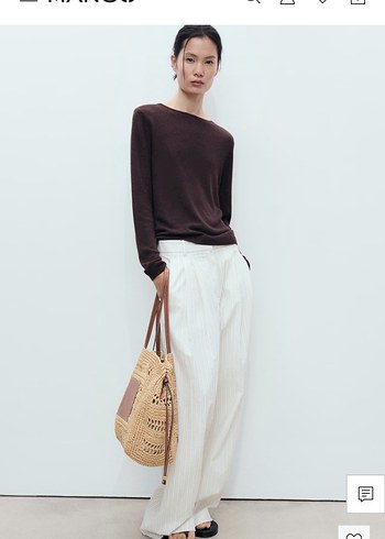 Mango Dogal Elyaf Shopper Canta