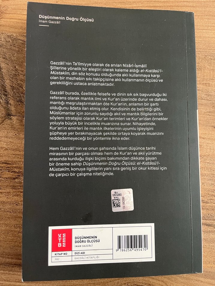 Gazzâlî - Düşünmenin Doğru Ölçüsü Kitabı - Görsel 5