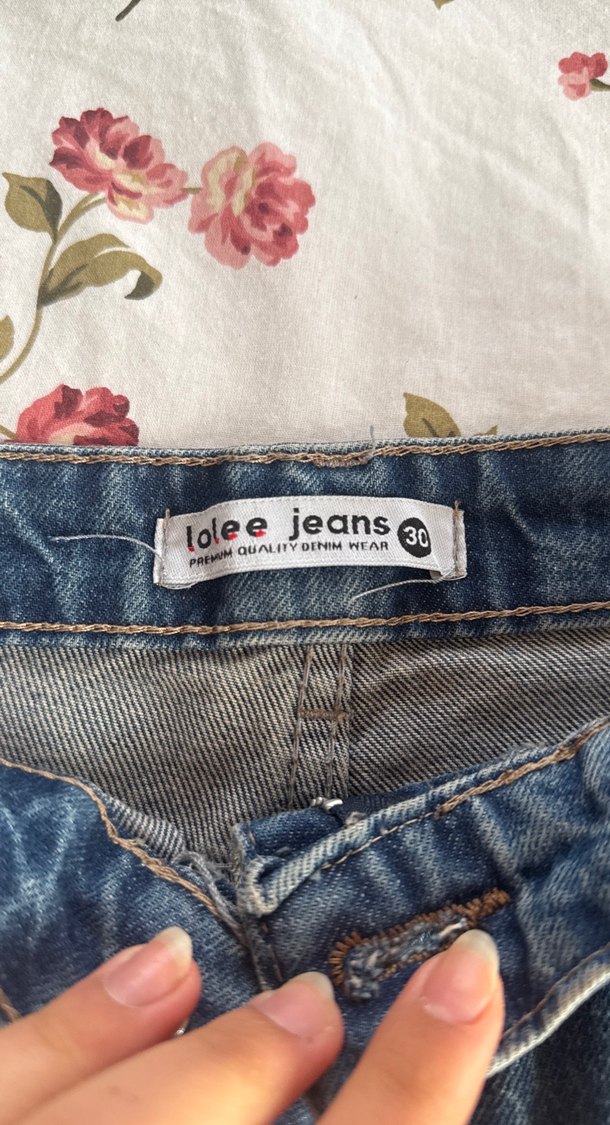 Bohem Mavi Rahat Kesim Kadın Kot Pantolon - Görsel 2