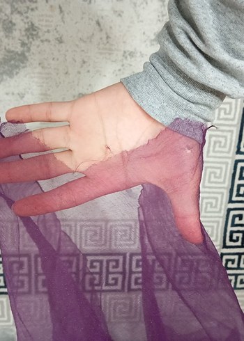 Mor Uzun Kollu Drapeli Kadın Abiye - Görsel 7