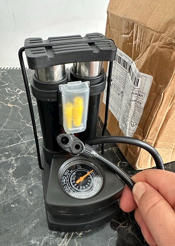 Çift Silindirli Ayak Pompası Siyah - Görsel 4