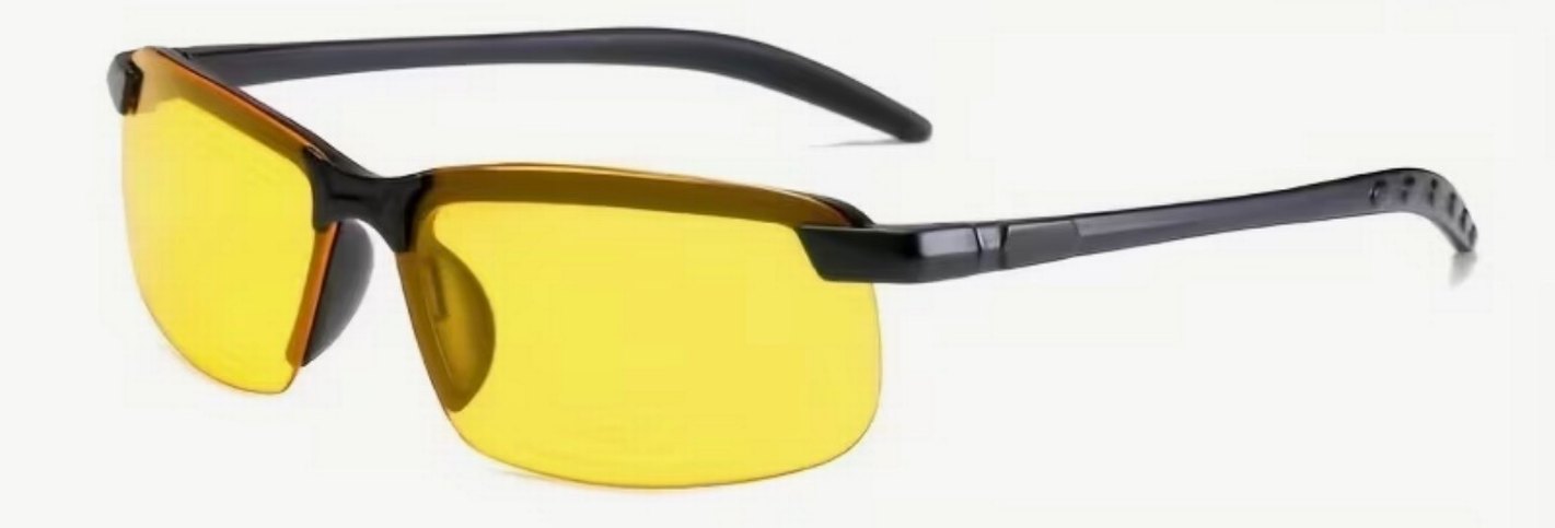 Sarı Parlak Minimalist Araç Sürüş Gözlüğü - Görsel 2