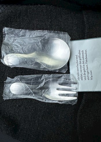 Paslanmaz Gümüş Renk Kamp Çatal ve Kaşığı - Görsel 3