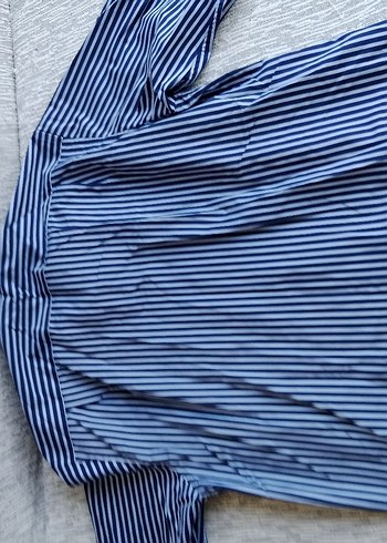 Lacoste Mavi Çizgili Kısa Kollu Erkek Gömlek - Görsel 4