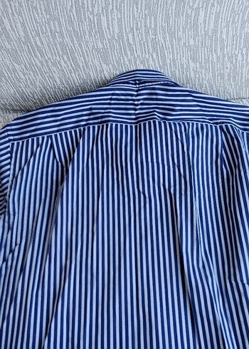 Lacoste Mavi Çizgili Kısa Kollu Erkek Gömlek - Görsel 6