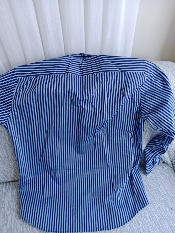 Lacoste Mavi Çizgili Kısa Kollu Erkek Gömlek - Görsel 3