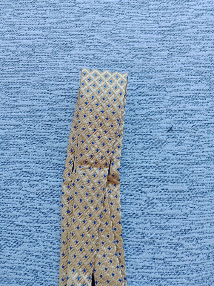 Mavi Parlak Desenli Erkek Kravat - Görsel 3