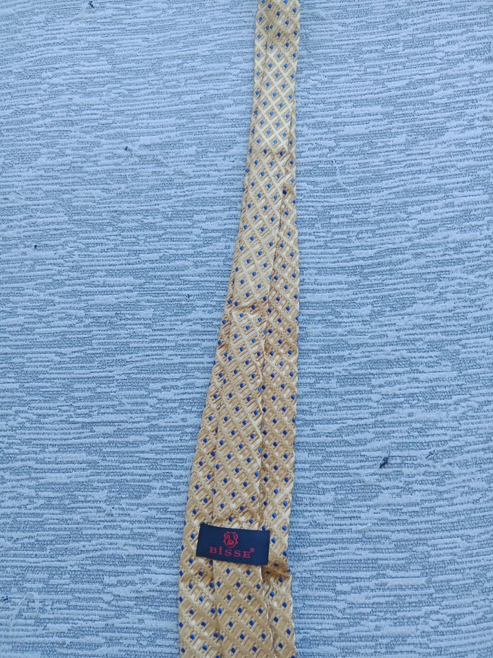 Mavi Parlak Desenli Erkek Kravat - Görsel 2