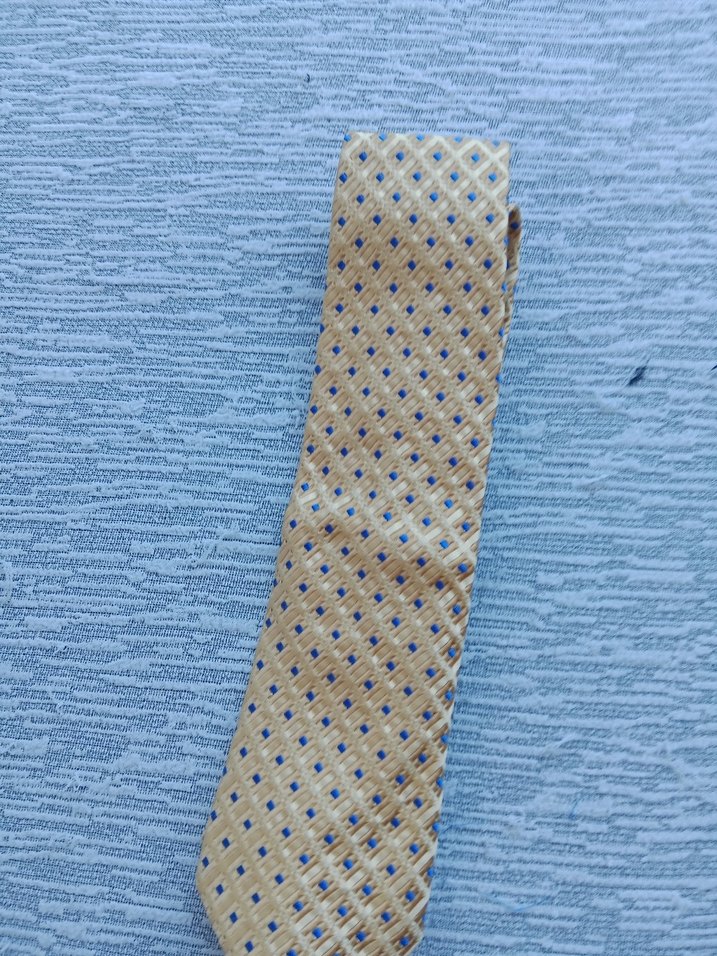 Mavi Parlak Desenli Erkek Kravat - Görsel 4