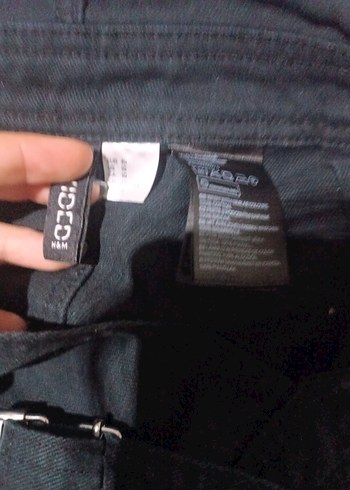 Siyah Düğmeli Denim Salopet Elbise - Görsel 5