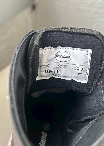 Pembe Tokalı Kız Çocuk Goth Botları - Görsel 4