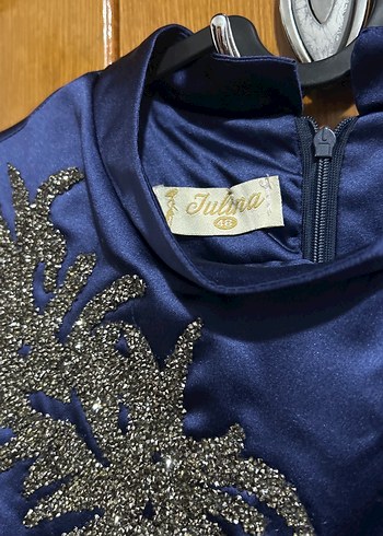 Mavi İşlemeli Uzun Kollu Abiye Elbise #tesettürabiye - Görsel 6