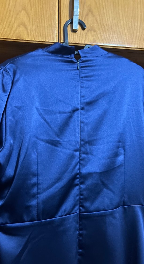 Mavi İşlemeli Uzun Kollu Abiye Elbise #tesettürabiye - Görsel 5