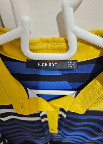 Herry Sarı Baskılı Uzun Kollu Elbise/Tunik - Görsel 2