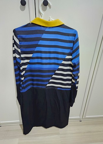 Herry Sarı Baskılı Uzun Kollu Elbise/Tunik - Görsel 3