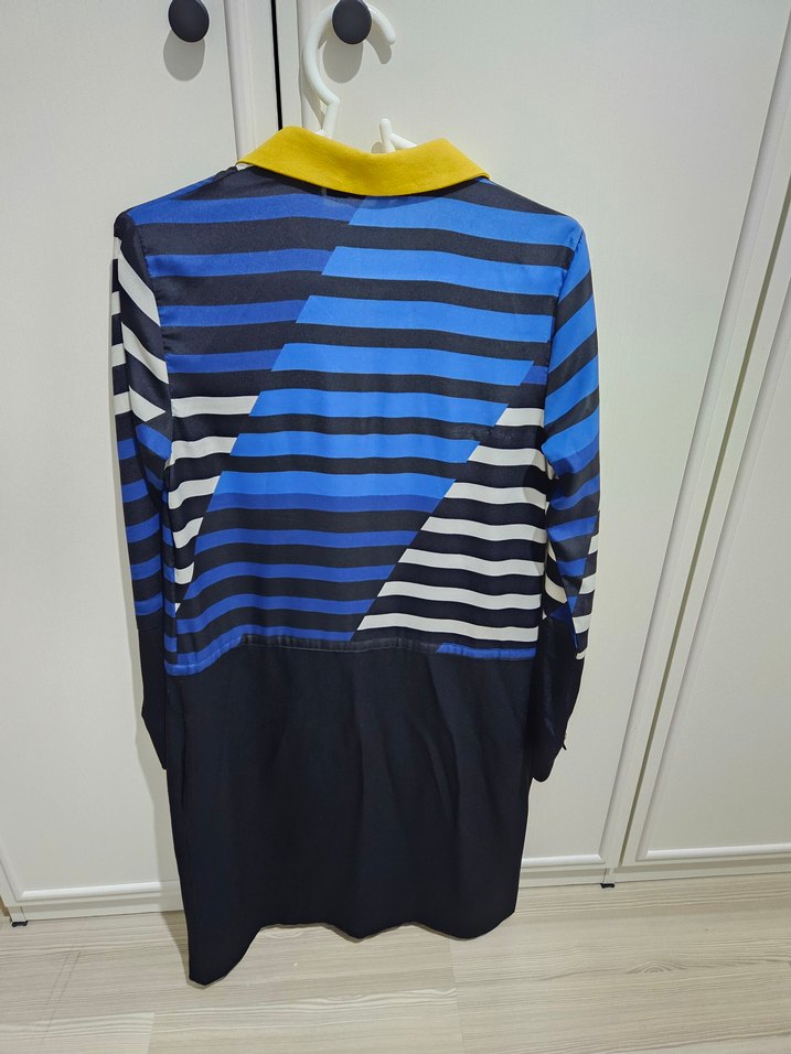 Herry Sarı Baskılı Uzun Kollu Elbise/Tunik - Görsel 3