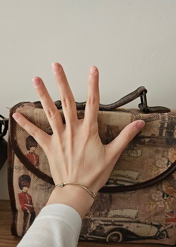 Vintage Baskılı Deri Kadın Çanta - Görsel 2