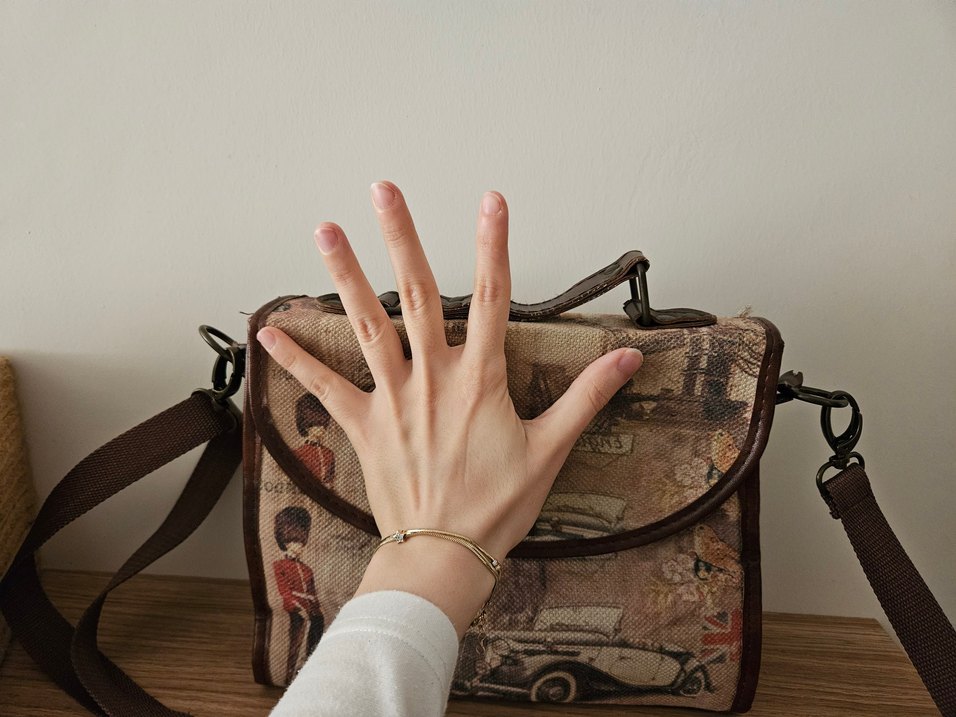 Vintage Baskılı Deri Kadın Çanta - Görsel 2