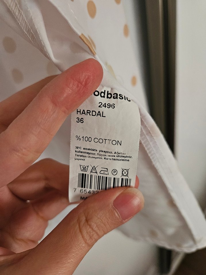 moodbasic Bej Puantiyeli Uzun Kollu Bohem gomlek - Görsel 3