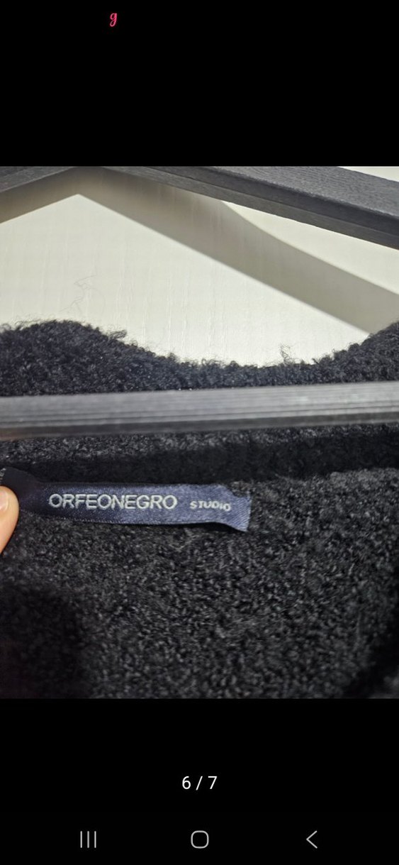 Siyah V Yakalı Örgü Kadın Kazak - Görsel 3