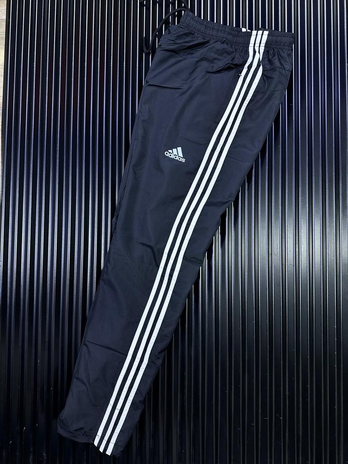 Erkek Siyah paraşüt kumaş Adidas Spor Eşofman Altı - Görsel 2