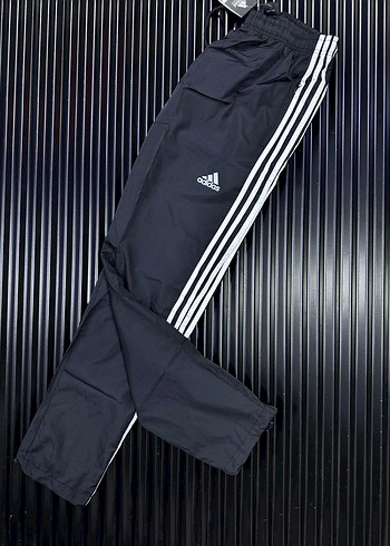 Erkek Siyah paraşüt kumaş Adidas Spor Eşofman Altı - Görsel 2